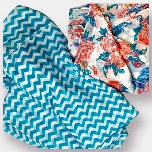 2 Infinity Scarves Chevron and Floral Scarf